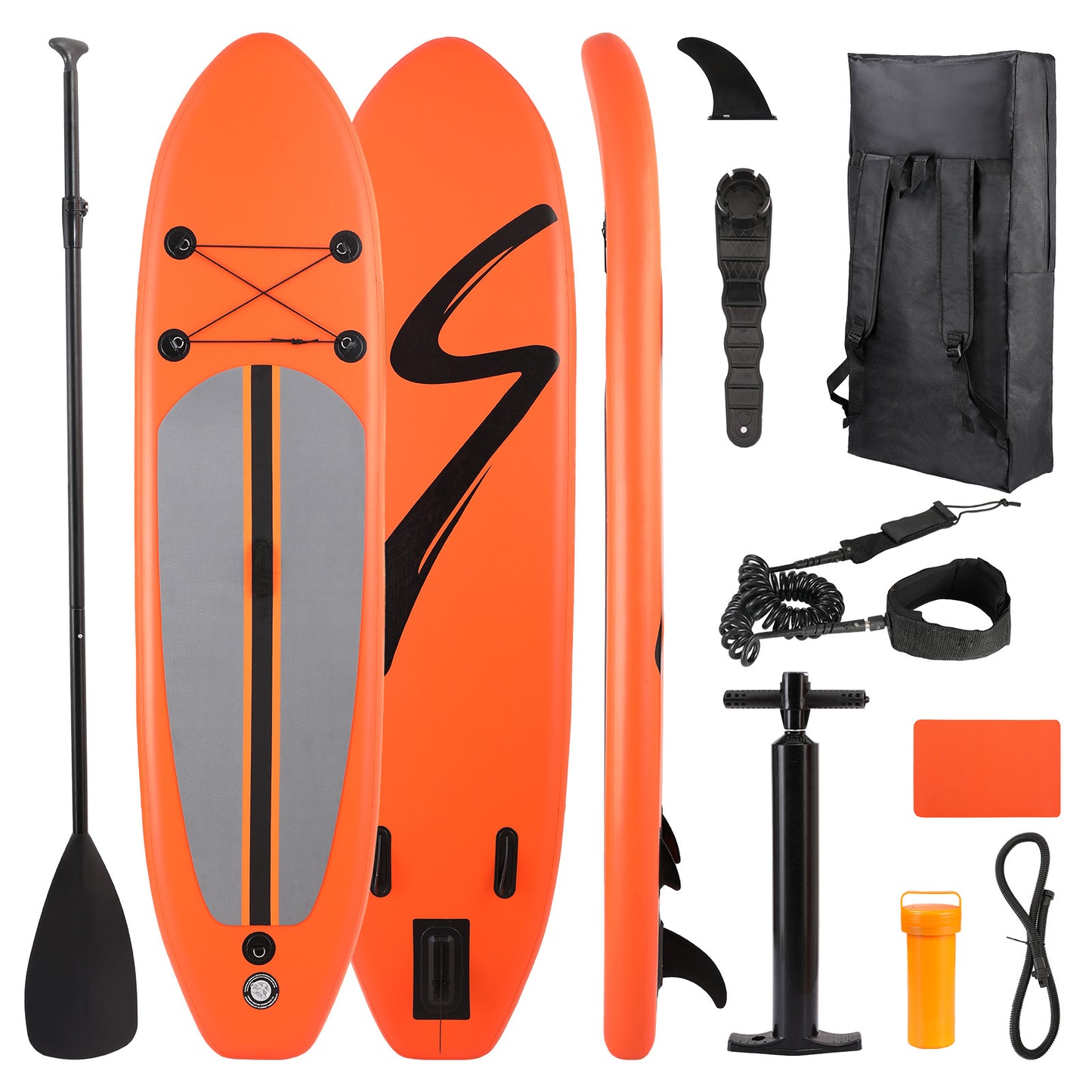 LAZY BUDDY Inflatable Paddle Boards, 10FT Stand Up Paddle Board Surfboard with Paddle, Pump, Bag and Fin