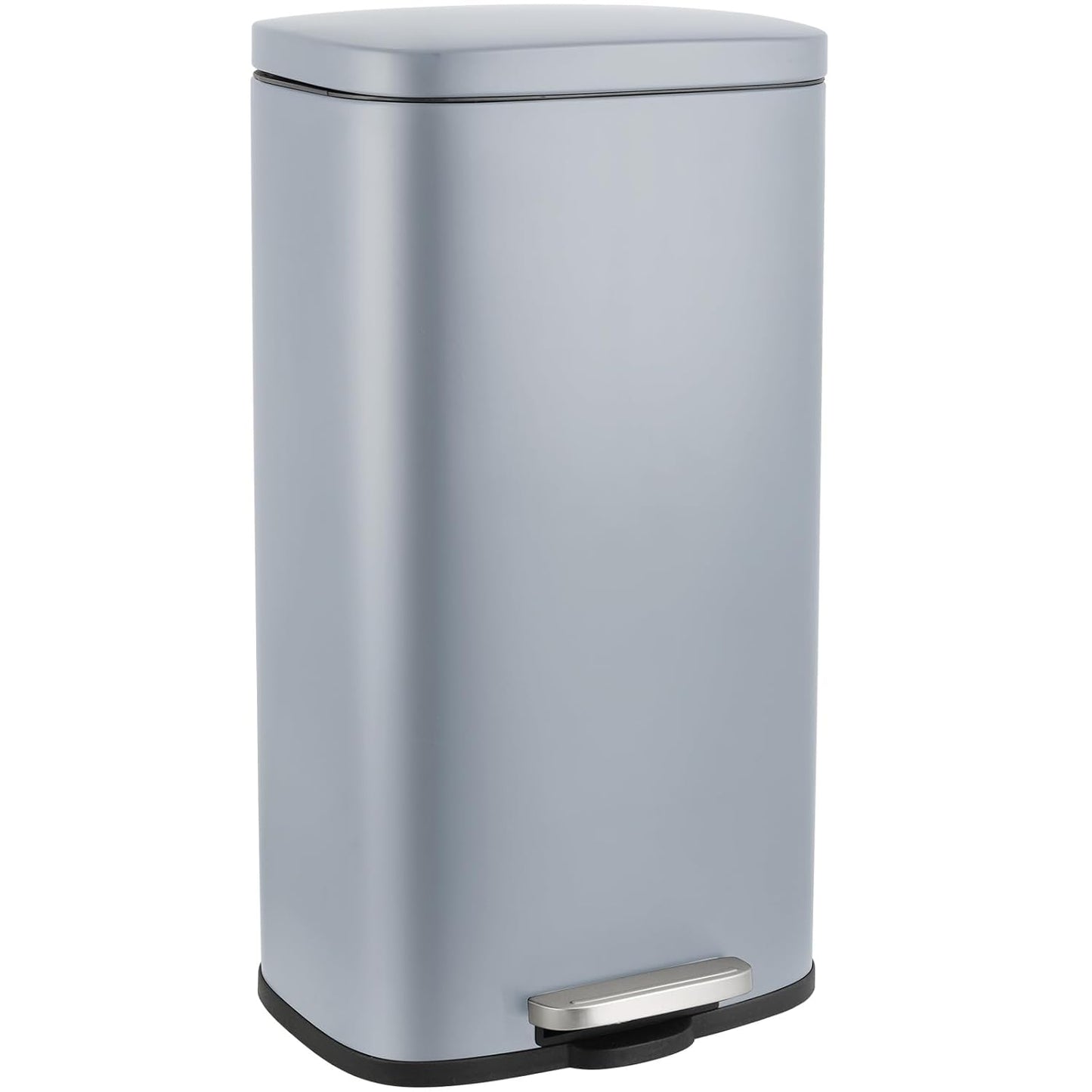 LAZY BUDDY 13.2 gal Kitchen Step-on Trash Can, Stainless Steel Garbage Can with Lid, Rectangular Rubbish Bin with Removable Plastic Inner Bucket - 5 Options
