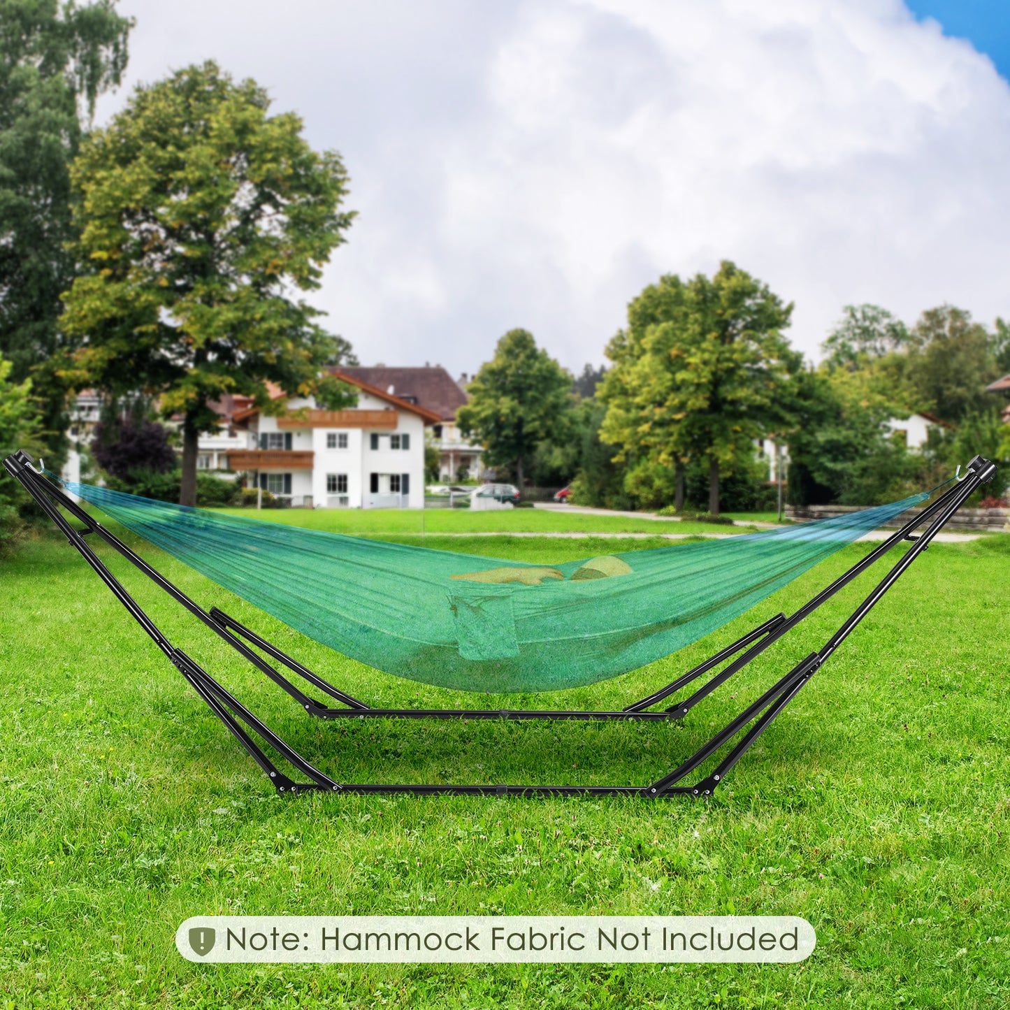 LAZY BUDDY 3 in 1 Hammock Stand, Outdoor Collapsible Swing Chair, w/Portable Foldable Heavy-Duty Steel Stand Holds up to 350 lbs, Carrying Bag, Thick Durable PU Easy Set Up for Porch,Patio,Garden,Camping