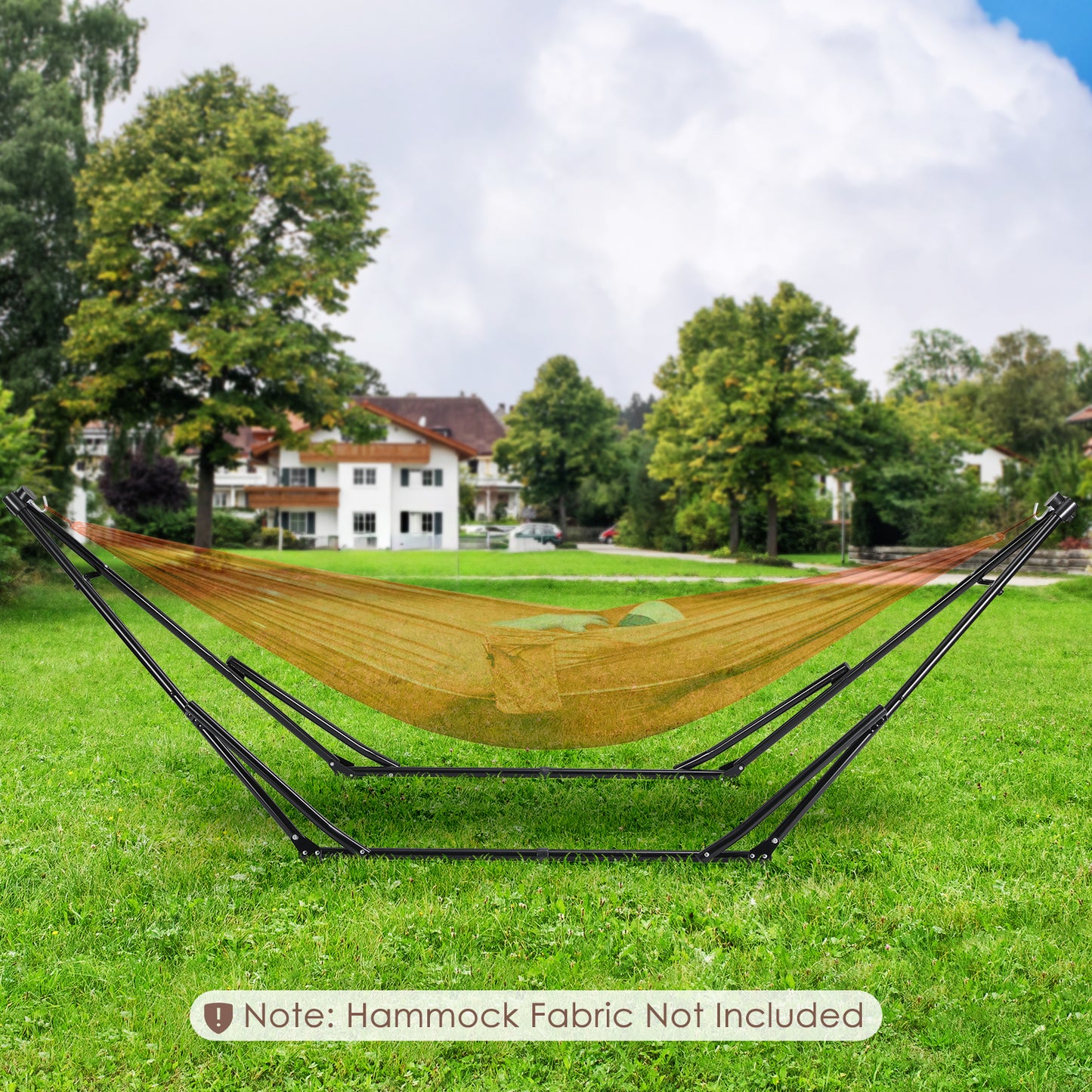 LAZY BUDDY 3 in 1 Hammock Stand, Outdoor Collapsible Swing Chair, w/Portable Foldable Heavy-Duty Steel Stand Holds up to 350 lbs, Carrying Bag, Thick Durable PU Easy Set Up for Porch,Patio,Garden,Camping
