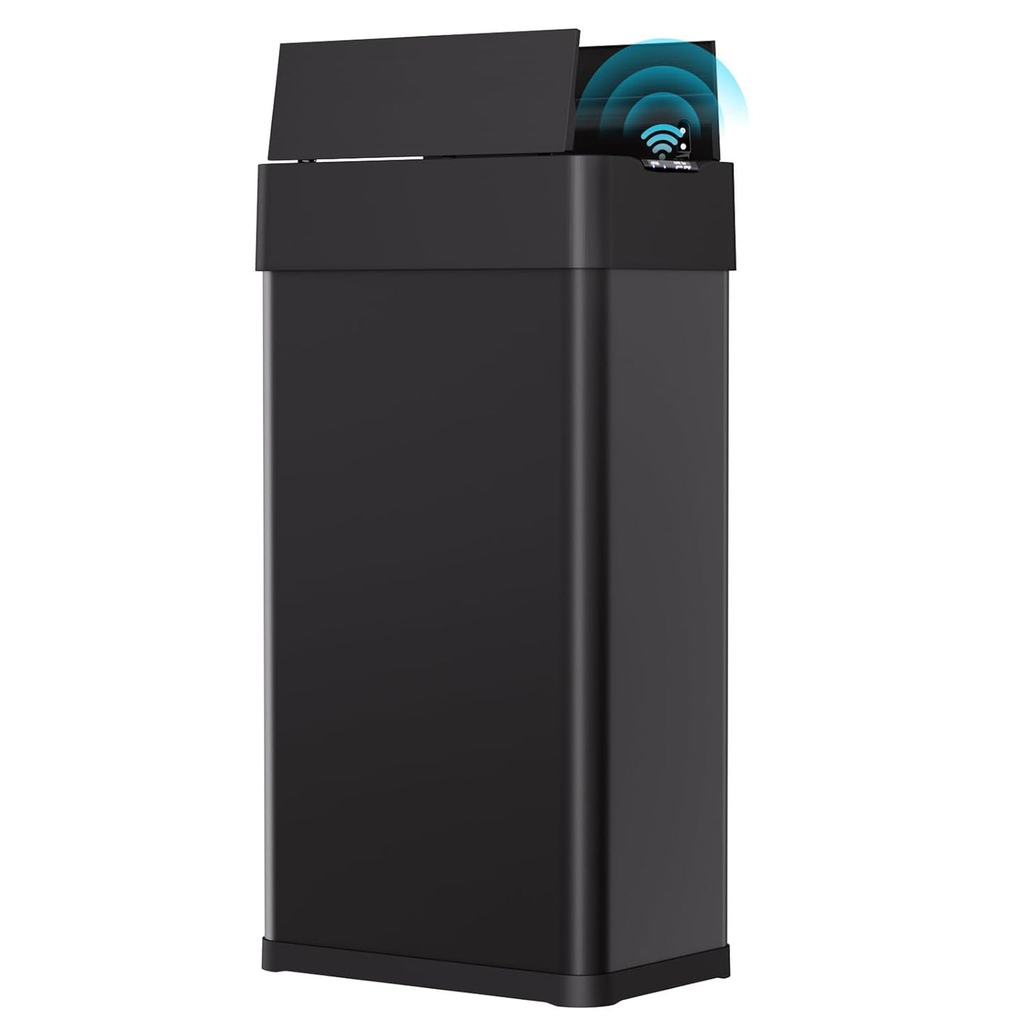 LAZY BUDDY 18.5/21.1 Gal Automatic Trash Can, Motion Sensor Garbage Bin W/ Soft-Close, Wings-Open Kitchen Trash Can for Living, Dining room, Kitchen, Silver Stainless Steel