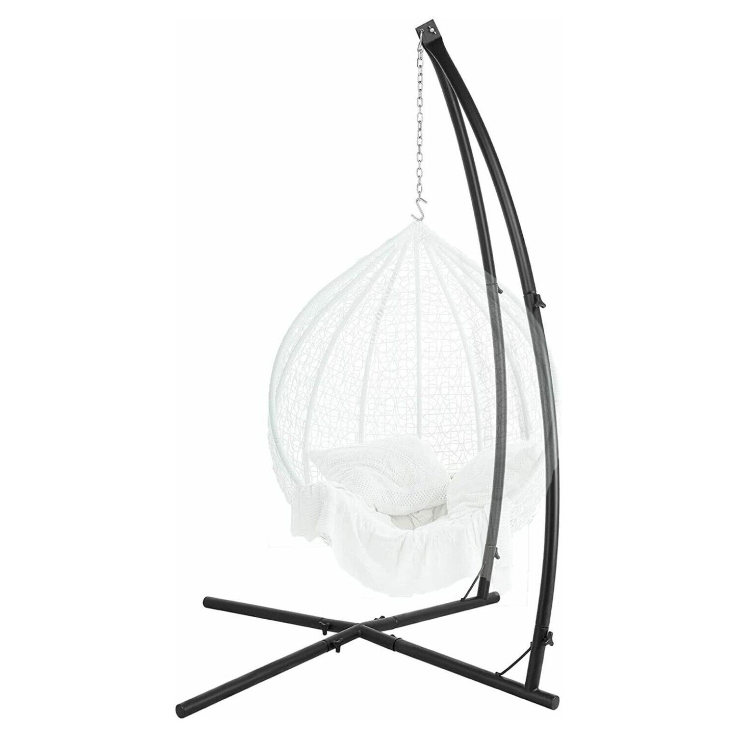 GARTIO Hammock Chair C-Stand, Steel Hammock Stand for Air Porch, Tree Tent, Lounger