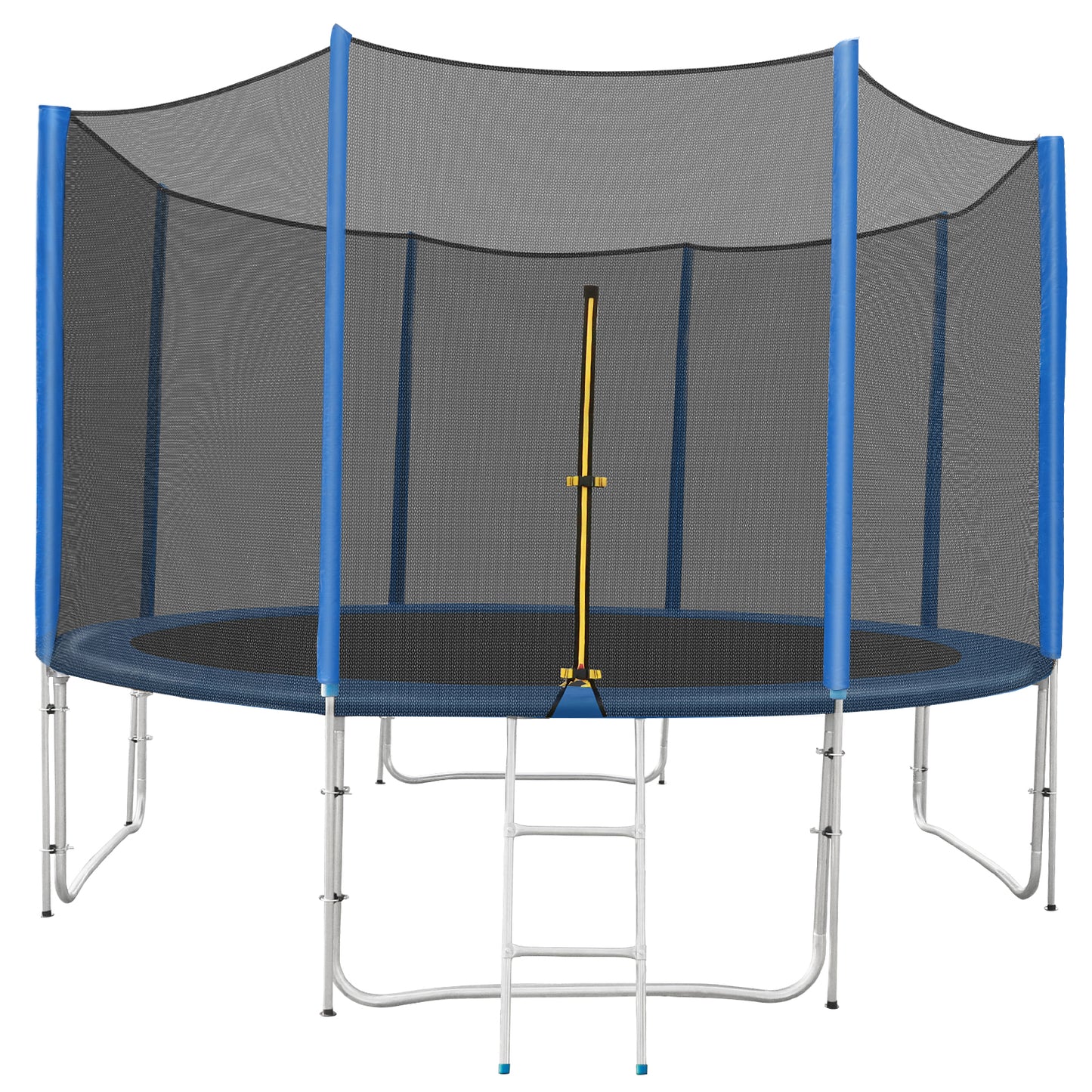 GARTIO 8/10FT Outdoor Backyard Recreational Trampoline with Safety Enclosure Net for Kids & Adults