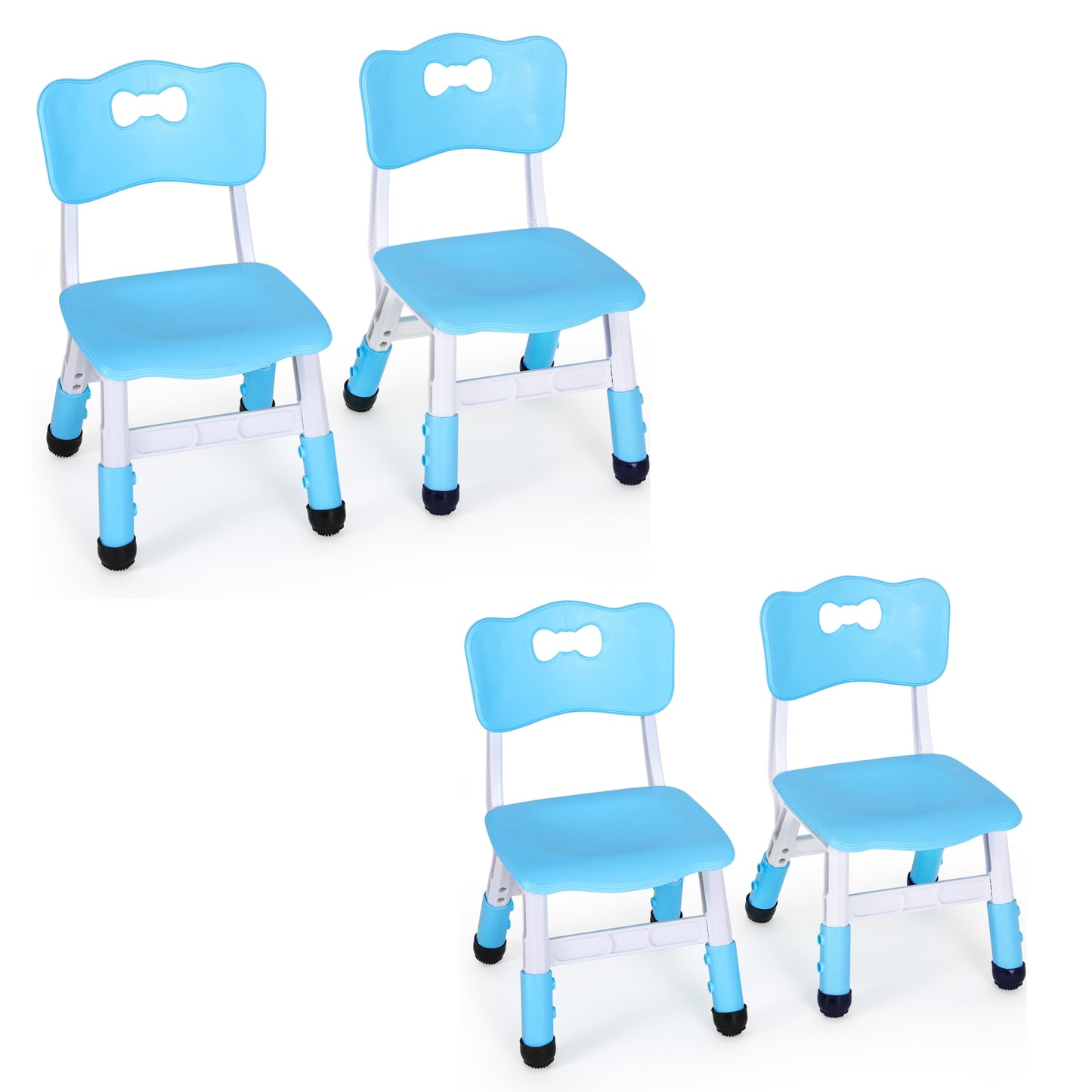 LAZY BUDDY Adjustable Kid Chairs Set, Plastic Toddler Chairs Stackable Children Seats for Home, Daycare Center, Classroom