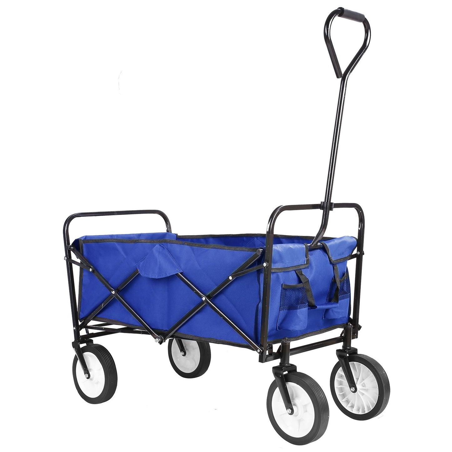 lazyBuddy Garden Cart Collapsible Utility Wagon Outdoor Camping Grocery Shopping Trolly Cart