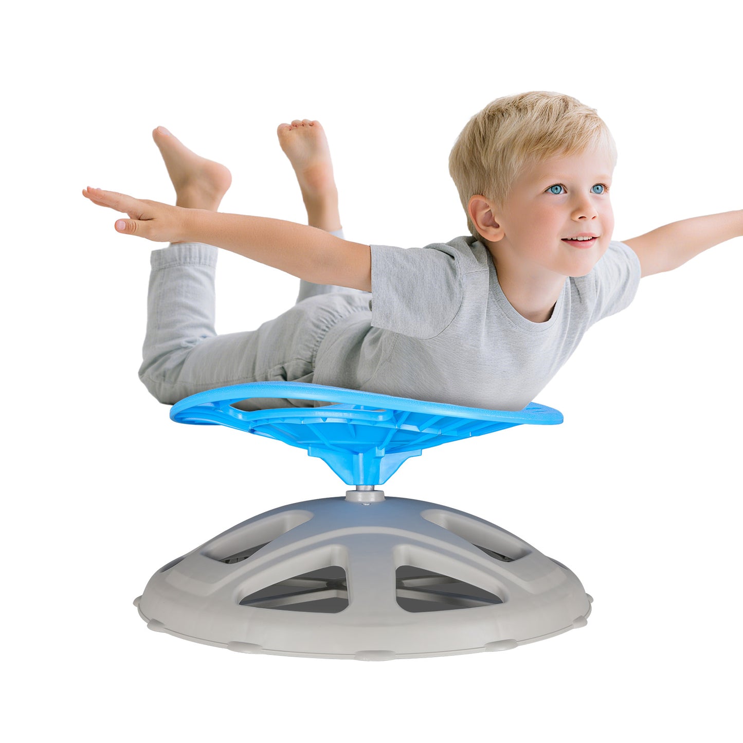LAZY BUDDY Sensory Spinning Chair, Kids Swivel Chair with Safety Handles & Non-Slip Base, Sensory Toy for Toddler with Autism & ADHD