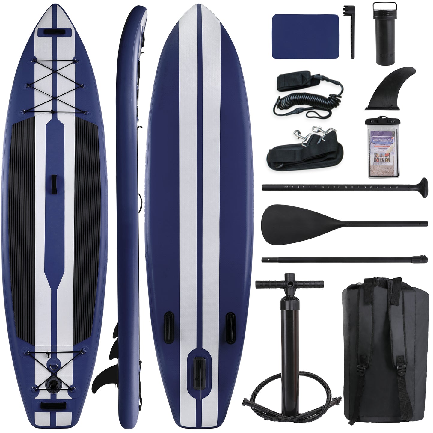 streakboard 11FT Inflatable Stand Up Paddle Board SUP Surfing Boards No Slip Deck, 6'' Thick with Backpack