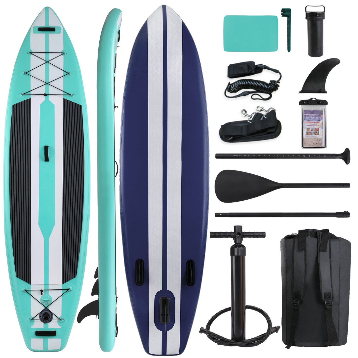 streakboard 11FT Inflatable Stand Up Paddle Board SUP Surfing Boards No Slip Deck, 6'' Thick with Backpack