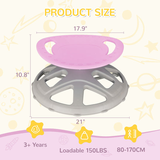 LAZY BUDDY Sensory Spinning Chair, Kids Swivel Chair with Safety Handles & Non-Slip Base, Sensory Toy for Toddler with Autism & ADHD