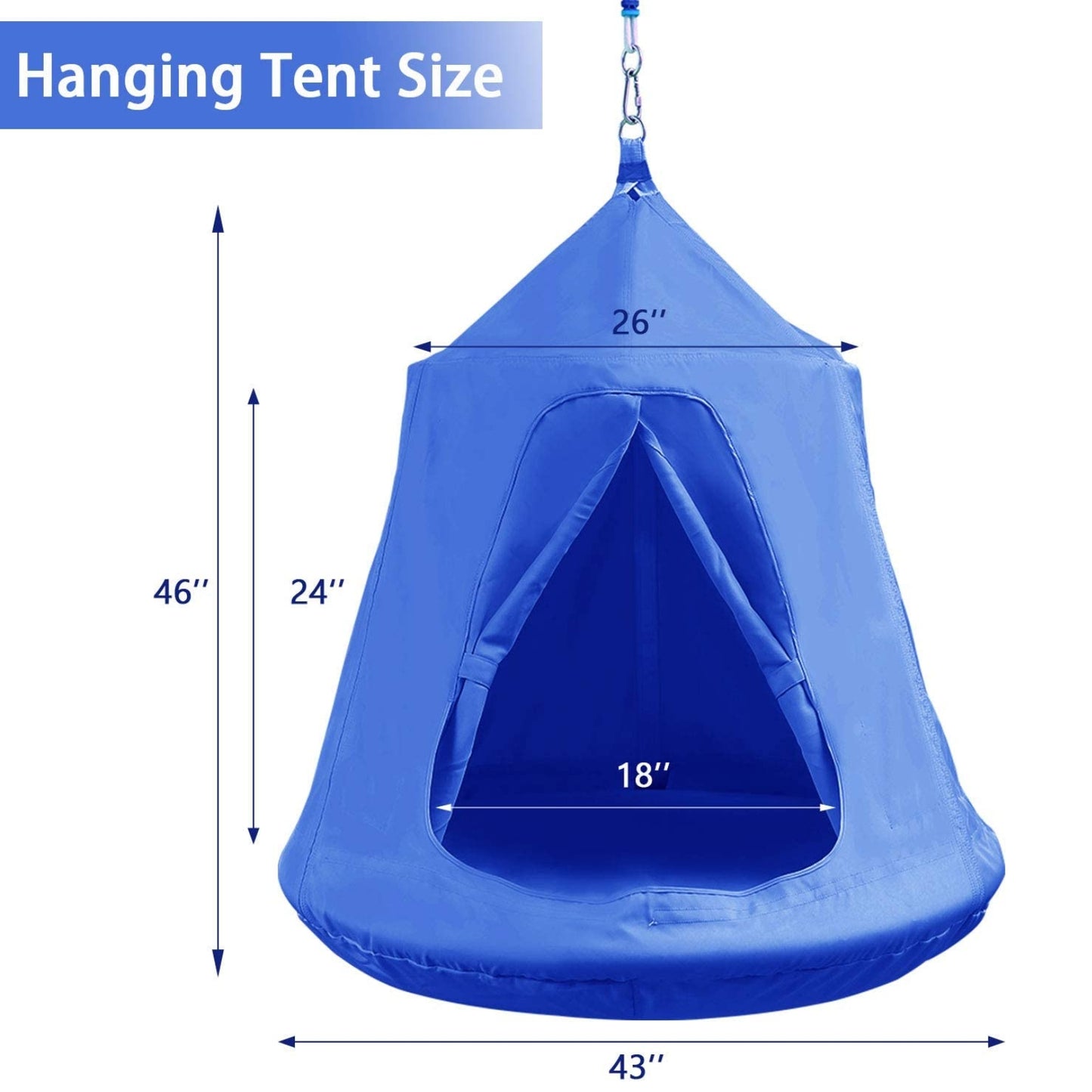 GARTIO Hanging Tree Tent Kids Play House Swing Hanging Tent with LED Lights 330 lbs