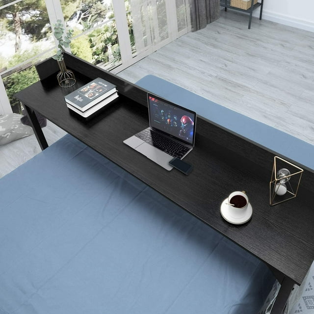 LAZY BUDDY Overbed Table with Wheels for Queen/Full Size Bed 70.8'' Rolling Bed Desk Standing Computer Desk