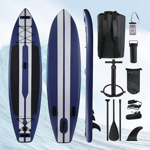 LAZY BUDDY 10FT / 11FT Inflatable Stand Up Paddle Board, Surfing SUP Boards, Non-Slip Deck 6'' Thick with Complete Kit