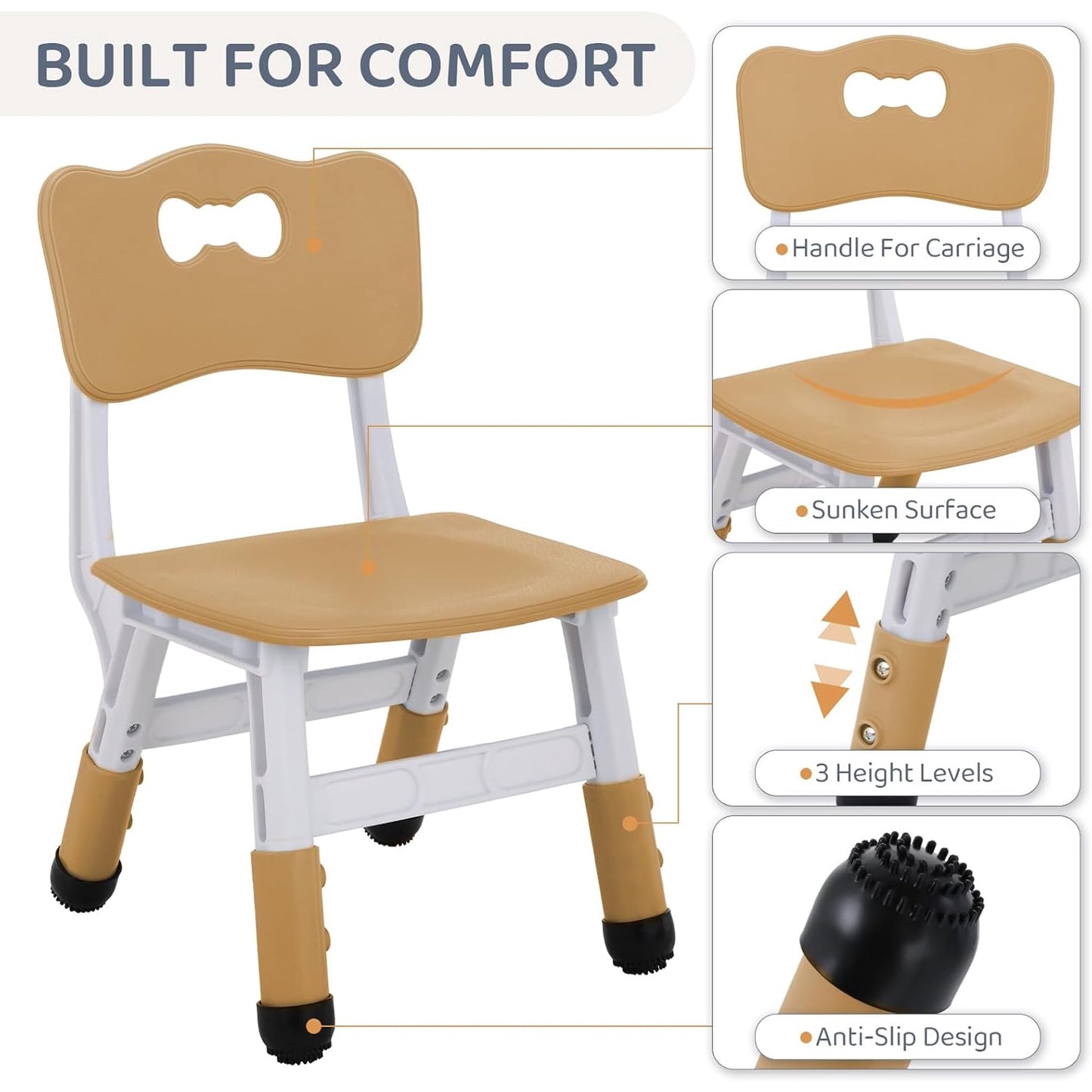 LAZY BUDDY Kids Table and Chairs Set with Storage, Height Adjustable Toddler Activity Table and 2 Chairs Set with 2 in 1 Graffiti/Block Building Desktop, for Playroom, Preschool, Classroom