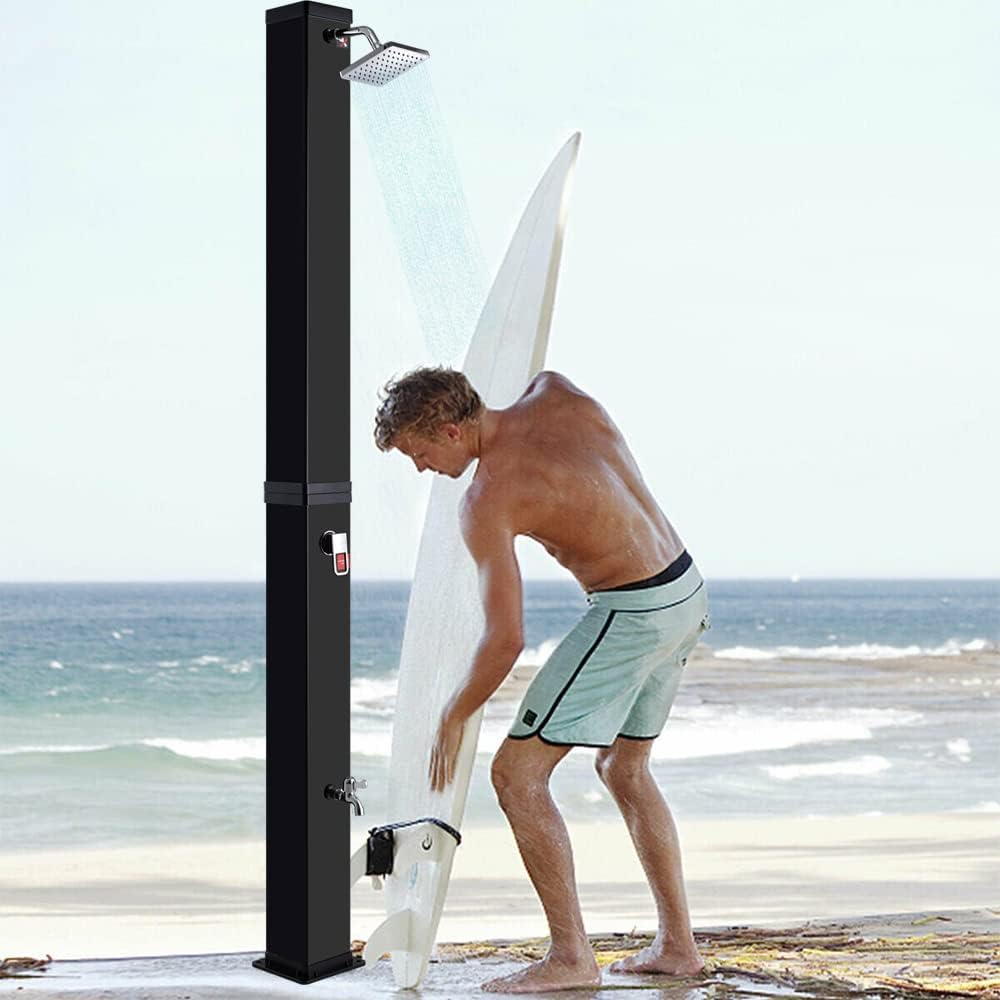 LAZY BUDDY Outdoor Shower 11 Gallon Outdoor Solar Shower with Shower Head