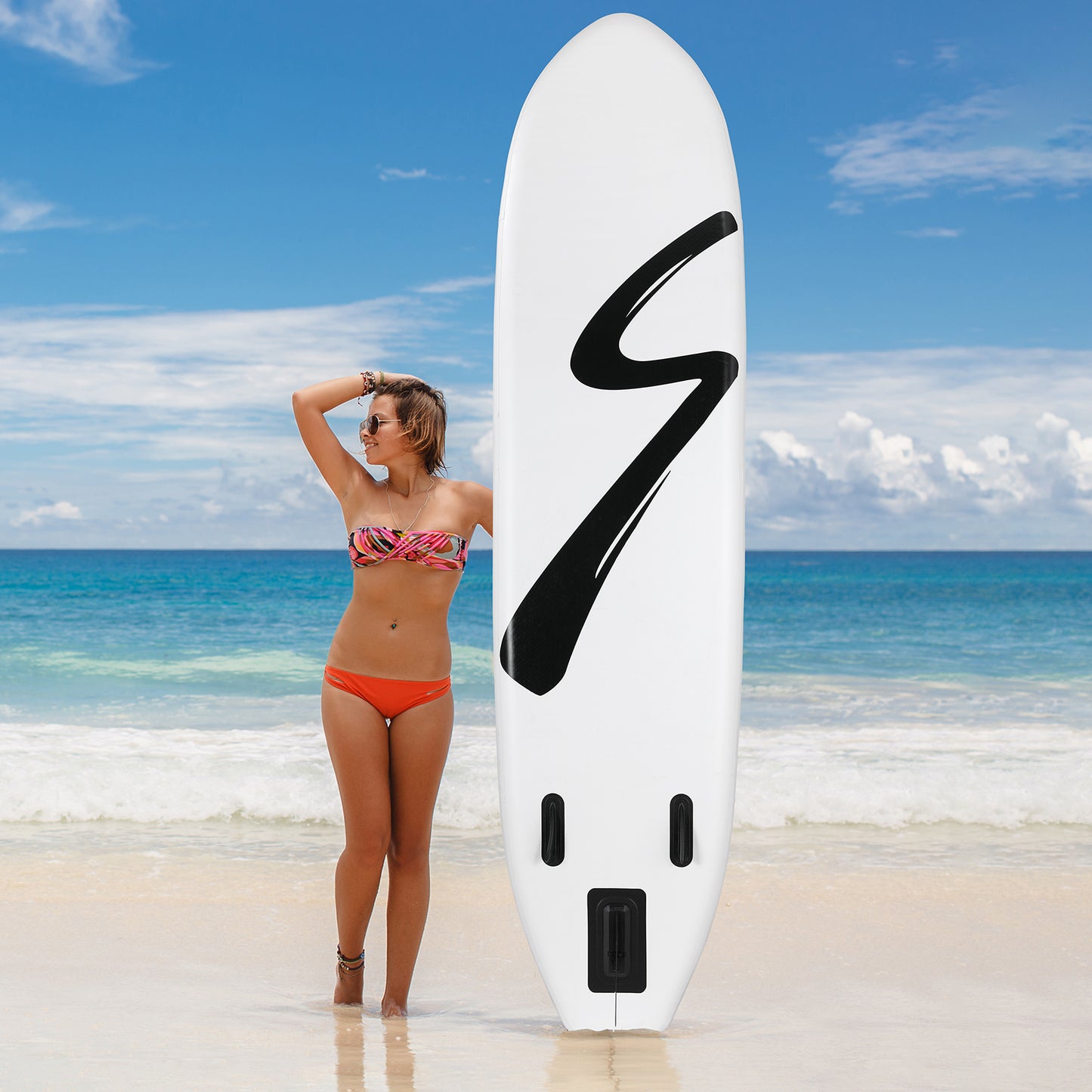 streakboard Inflatable Stand Up Paddle Board, 10’6’’ Inflatable Paddle Boards with Full SUP Paddle Board Accessories & Carry Bag, , Non-Slip Comfort Deck for Youth & Adults