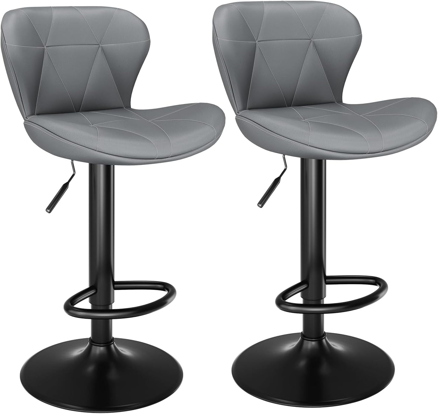 LAZY BUDDY Bar Stools Set of 2/4, Adjustable Counter Height Barstools Swivel Bar Chairs for Kitchen Island, Dining Room