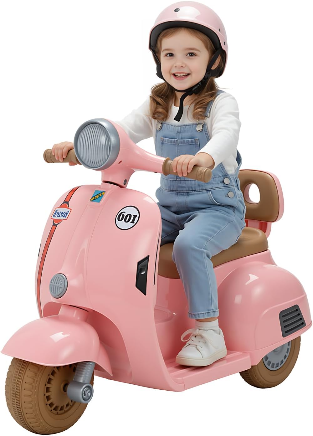 LAZY BUDDY Kids Ride On Motorcycle, 6V Battery Powered Electric Motorcycle with Light, Forward & Backward, Gift Toy for Toddlers 2+