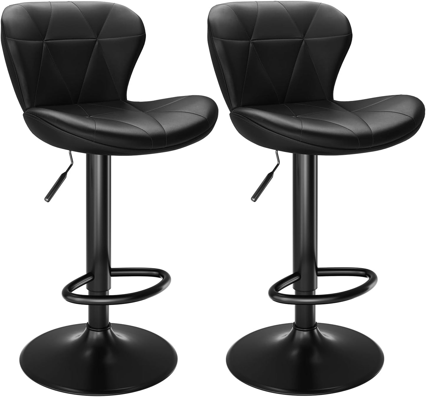 LAZY BUDDY Bar Stools Set of 2/4, Adjustable Counter Height Barstools Swivel Bar Chairs for Kitchen Island, Dining Room