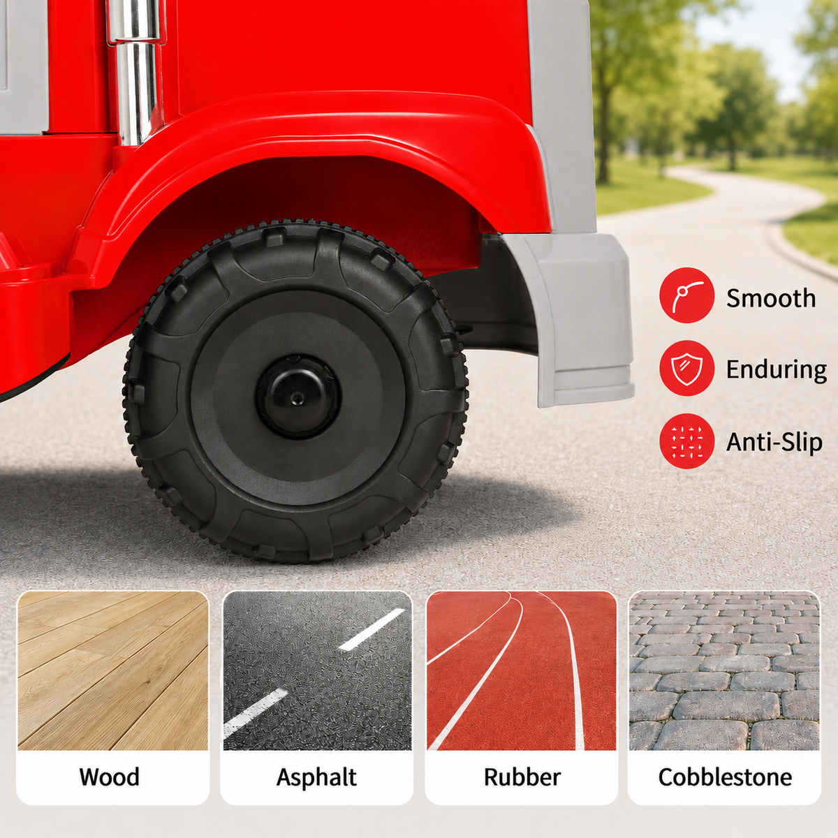 LAZY BUDDY 6V Kids Ride-on Truck, Battery Powered Electric Ride on Toy Car with Dual-Door Storage, LED Lights
