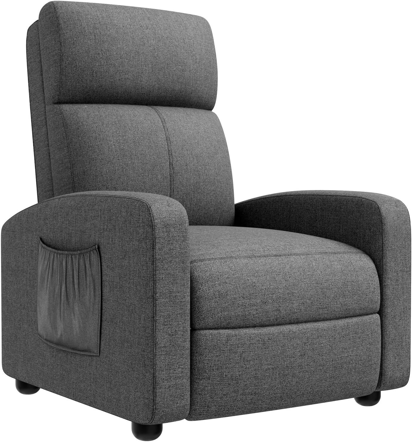 LAZY BUDDY 3 in 1 Adjustable Recliner Chair, Fabric Recliner Sofa for Adults with Side Pocket, Home Theater Seating with Lumbar Support & Backrest for Living Room