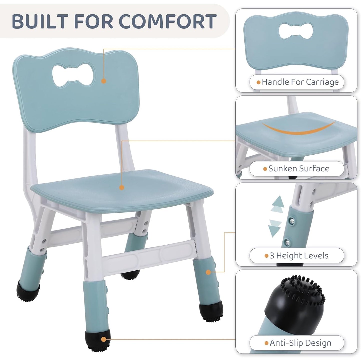 LAZY BUDDY Kids Table and Chairs Set with Storage, Height Adjustable Toddler Activity Table and 2 Chairs Set with 2 in 1 Graffiti/Block Building Desktop, for Playroom, Preschool, Classroom
