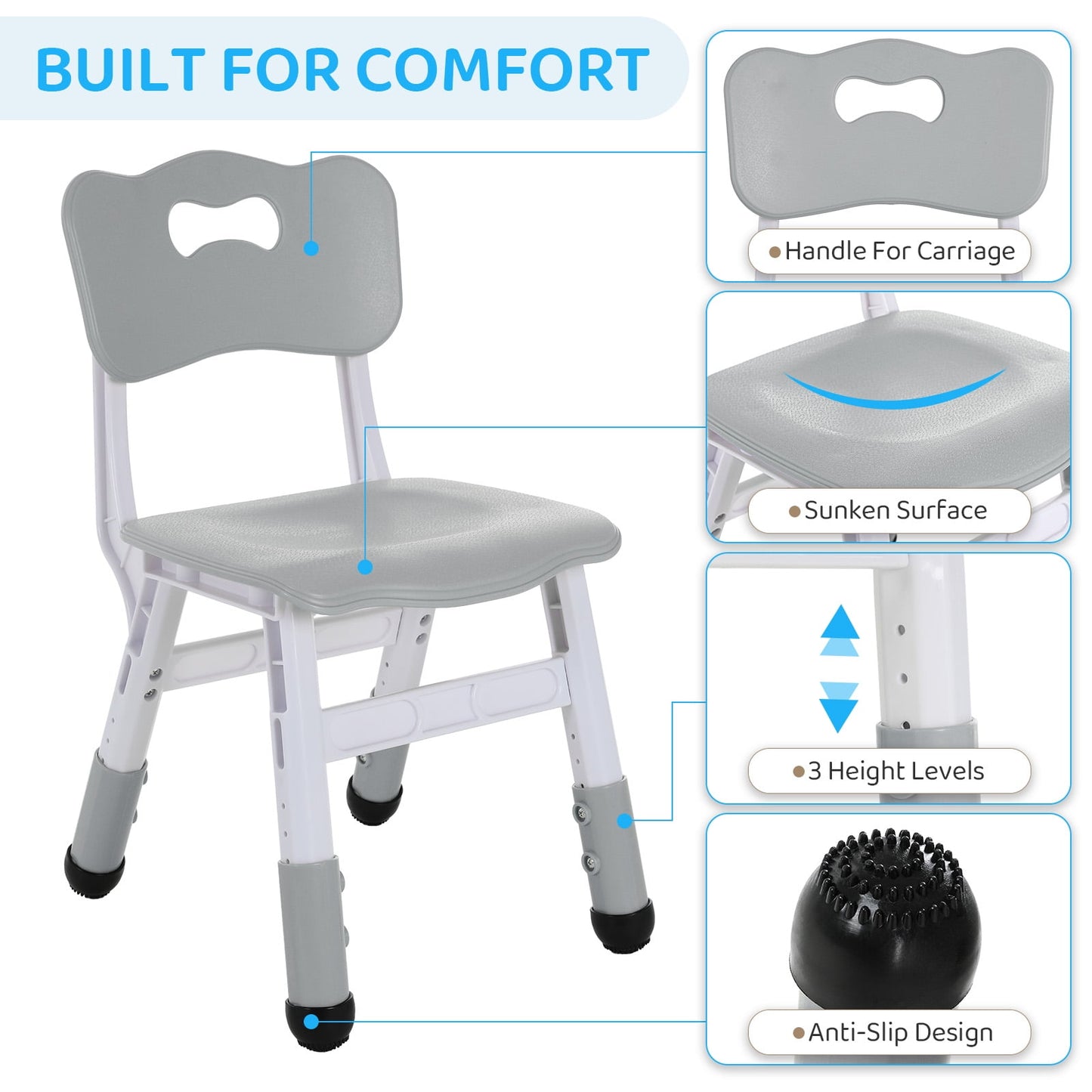 LAZY BUDDY Kids Table and Chairs Set with Storage Boxes, Height Adjustable Toddler Activity Table and 2 Chairs Set with Graffiti & Building Blocks Double-Sided Tabletop
