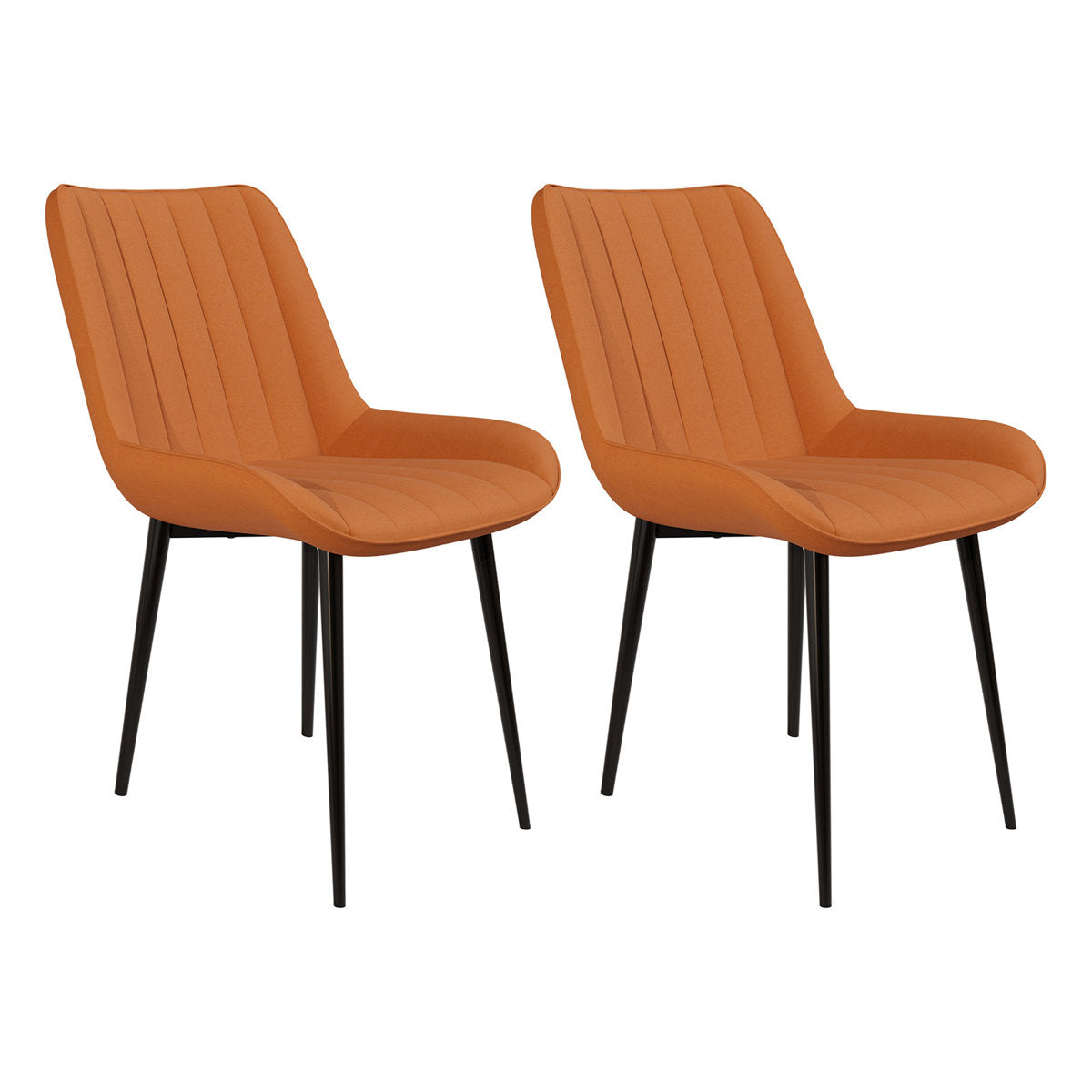 LAZY BUDDY Dining Chairs Set of 2/4, Modern Upholstered Dining Room Chairs with Back, Metal Legs, for Kitchen, Living Room