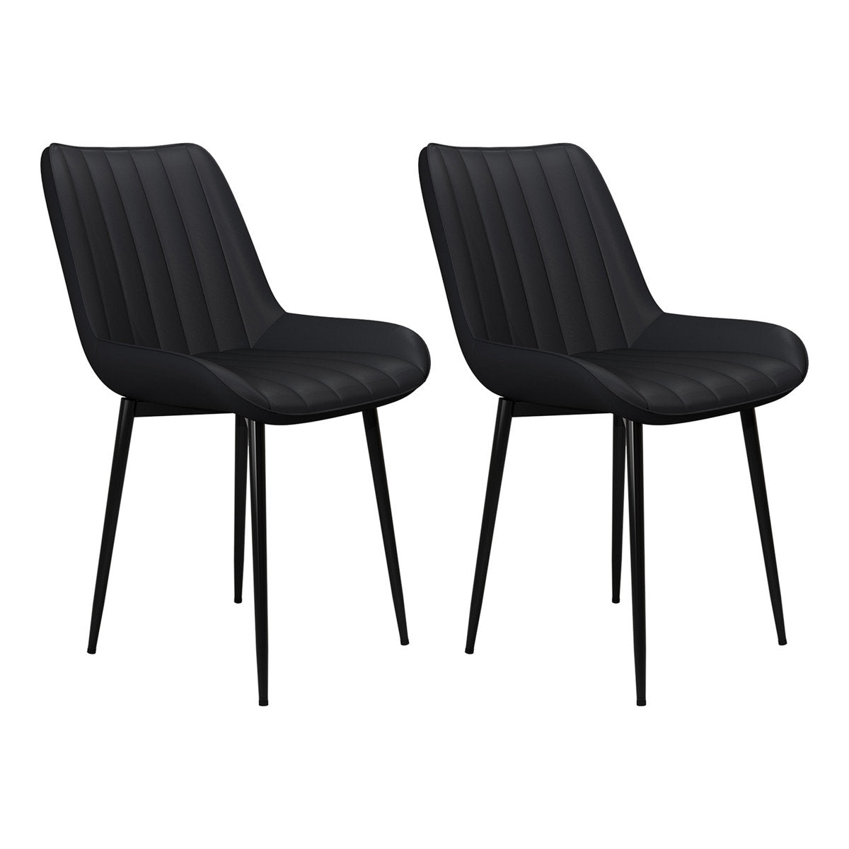 LAZY BUDDY Dining Chairs Set of 2/4, Modern Upholstered Dining Room Chairs with Back, Metal Legs, for Kitchen, Living Room