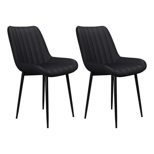 LAZY BUDDY Dining Chairs Set of 2/4, Modern Upholstered Dining Room Chairs with Back, Metal Legs, for Kitchen, Living Room