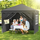 GARTIO Pop up Canopy Tent, 10' x 10' Pop up Gazebo Outdoor Instant Shelter Folding Canopy Tent with Wheeled Bag