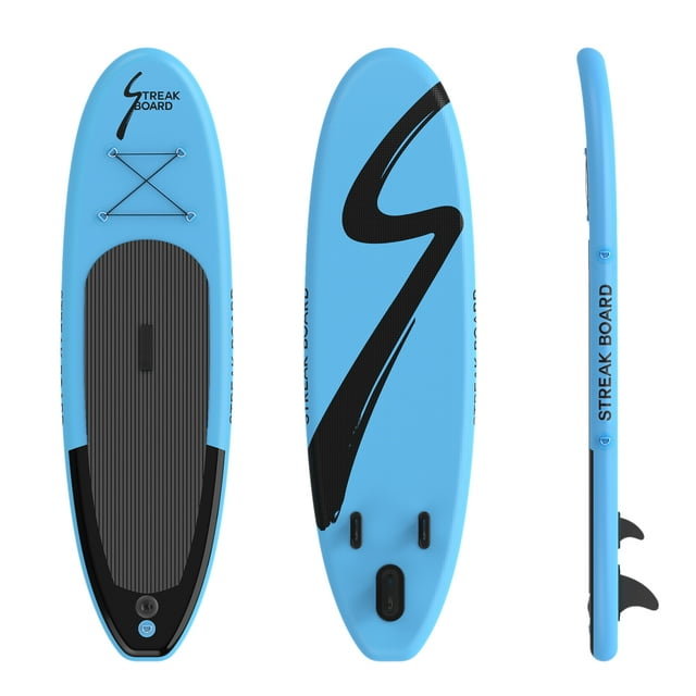 10FT Inflatable Stand Up Paddle Board Non-Slip Deck with Backpack, Leash, Paddle, Hand Pump & Repair Kit