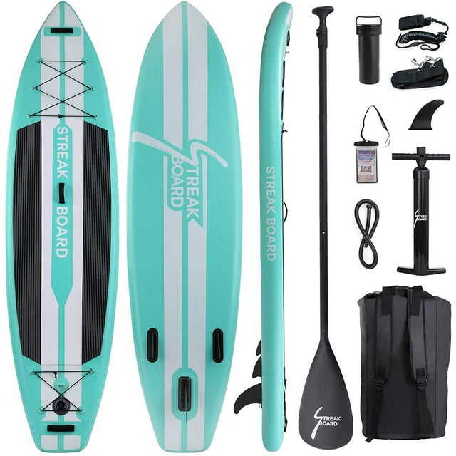 LAZY BUDDY 10FT / 11FT Inflatable Stand Up Paddle Board, Surfing SUP Boards, Non-Slip Deck 6'' Thick with Complete Kit