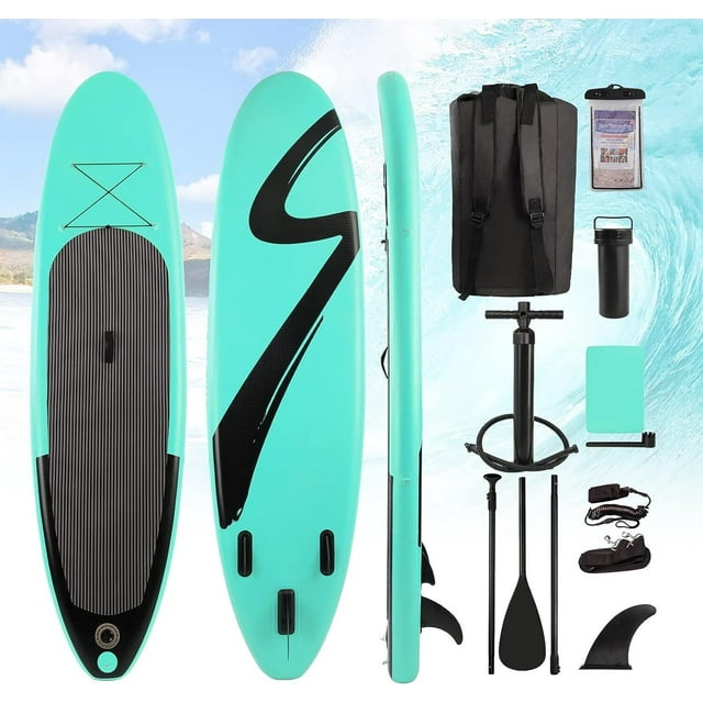 streakboard Inflatable Paddle Boards, 10FT Stand Up Paddle Board Surfboard with Paddle, Pump, Bag and Fin